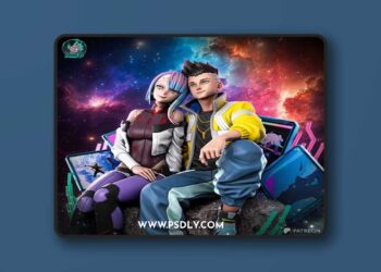 Kaidan 3D – Lucy x David Cyber Punk – Edge Runners – 3D Print Model STL