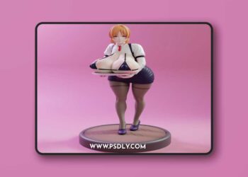 KiTNo – Bartender Girl – 3D Print Model STL