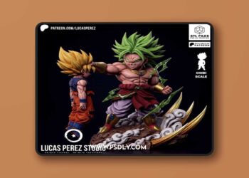 Lucas Perez – Broly vs Goku Diorama – 3D Print Model STL