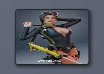 MCM3D – Clara the Raider – Video Game – 3D Print Model STL