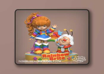 Naty Ramos Art – Rainbow Brite Diorama – 3D Print Model STL