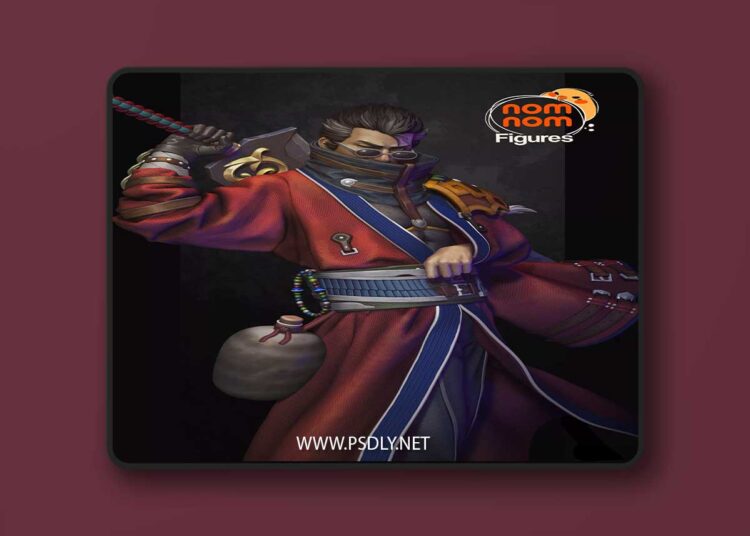 Nomnom Figures – Auron – Final Fantasy X – 3D Print Model STL 1 Nomnom Figures – Auron – Final Fantasy X – 3D Print Model STL