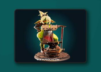 Officer Rhu – Goblin Girl Blacksmith Short Stacked – 3D Print Model STL