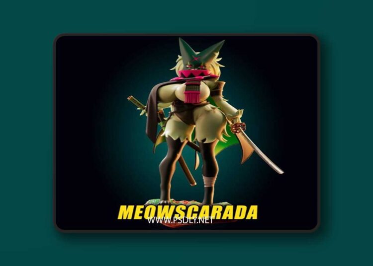 Officer Rhu – Pokemon – Samurai Meowscarada – 3D Print Model STL 1 Officer Rhu – Pokemon – Samurai Meowscarada – 3D Print Model STL