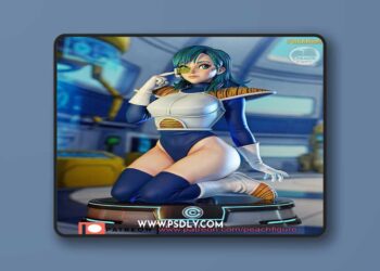 Peach Figure – Bulma DBZ – 3D Print Model STL