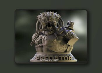 Predator Bust – 3D STL Print Model