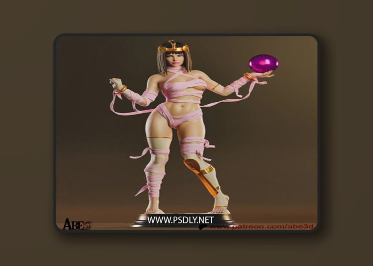 Abe3D – Menat Street Fighter V – 3D Print Model STL 1 Preset Mockup