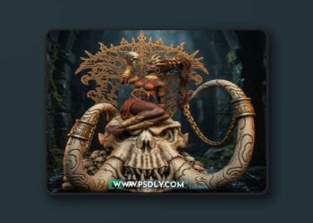 SolGood Fantastic Ladies – Amara – Queen of the Bone Wastes – 3D Print Model STL