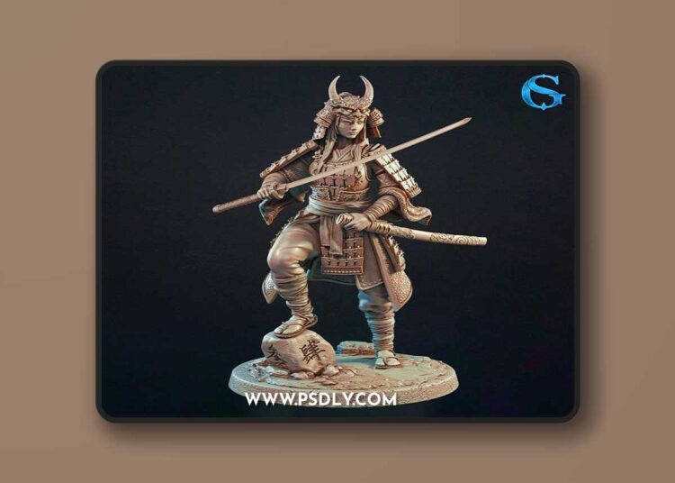 SolGood Fantastic Ladies – Lady Aiko – Samurai Fighter – 3D Print Mod 1 SolGood Fantastic Ladies – Lady Aiko – Samurai Fighter – 3D Print Mod