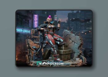 SolGood Fantastic Ladies – Nova – Cyber Girl – 3D Print Model STL