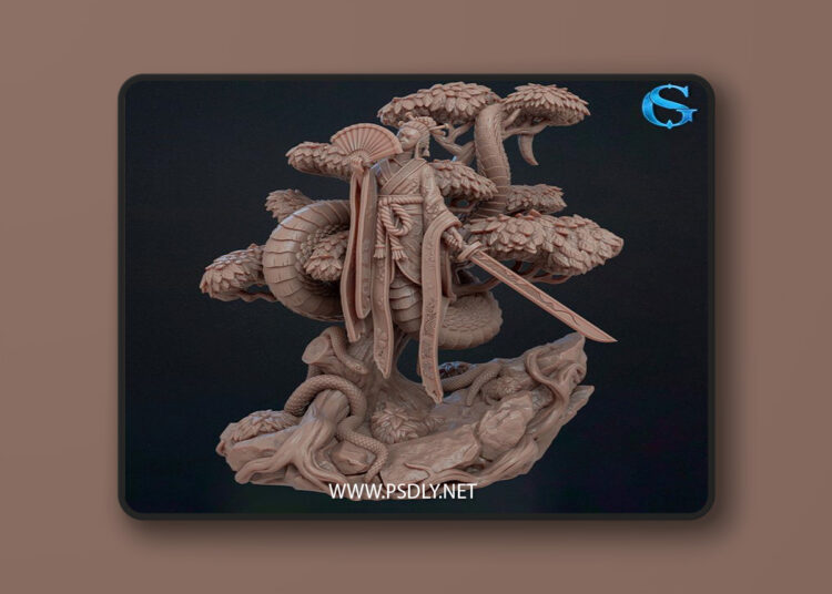 SolGood Fantastic Ladies – Sayuri, the Blossom Viper – 3D Print Model STL 1 SolGood Fantastic Ladies – Sayuri the Blossom Viper – 3D Print Model STL