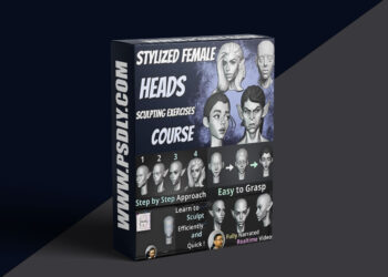 Stylized Female Heads Sculpting in Blender Course