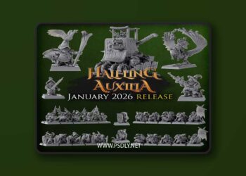 Titan Forge Miniatures – February 2026 – Halfling Auxilia Supported without Bases – 3D Print Model