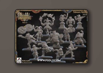 UGNI Miniatures – Chess Knights. Part 2 February 2026 – 3D Print Model STL