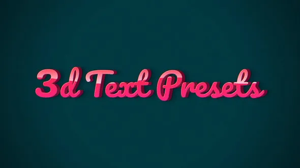 Videohive - 3D Text Presets - 64717743 1 Videohive 3D Text Presets 64717743