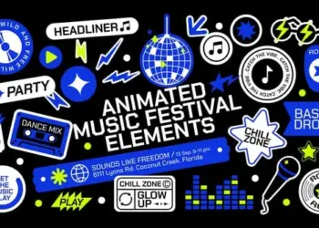 Videohive Animated Music Festival Elements 64874200