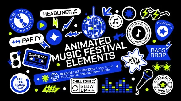 Videohive - Animated Music Festival Elements - 64874200 1 Videohive Animated Music Festival Elements 64874200