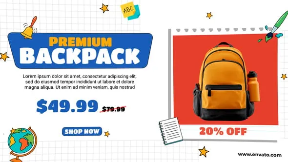 Videohive - Back To School Promo - 64744507 1 Videohive Back To School Promo 64744507