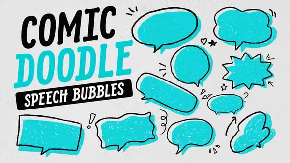 Videohive - Comic Doodle Speech Bubbles - 64814593 1 Videohive Comic Doodle Speech Bubbles 64814593