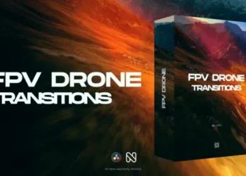 Videohive FPV Drone Transitions for DaVinci Resolve 64588305