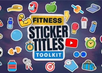 Videohive Fitness Sticker Titles Toolkit for Workout Gym Videos in After Effects 64746711