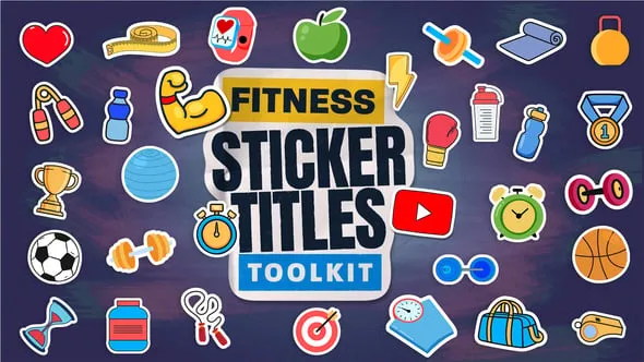 Videohive - Fitness Sticker Titles Toolkit for Workout & Gym Videos in After Effects - 64746711 1 Videohive Fitness Sticker Titles Toolkit for Workout Gym Videos in After Effects 64746711