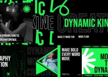 Videohive Green Dynamic Kinetic Typography Opener 64791287