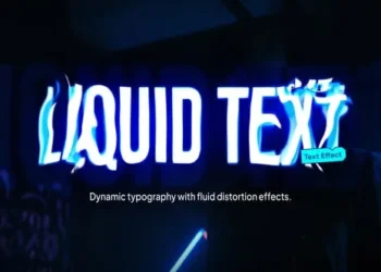 Videohive Liquid Text Effect 64626252