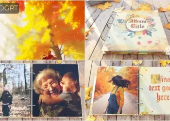 Videohive Magic Autumn Photo Album — Fairytale Wooden Memories MOGRT 64843610