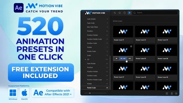 Videohive - Motion Presets Pack | Free Extension for After Effects Included - 64586468 1 Videohive Motion Presets Pack Free Extension for After Effects Included 64586468 Project Script for After Effects