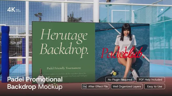 Videohive - Padel Promotional Backdrop Mockup - 64878834 1 Videohive Padel Promotional Backdrop Mockup 64878834
