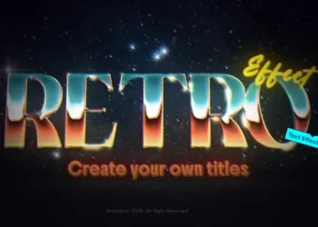 Videohive Retro Chrome Text Effect 64626138