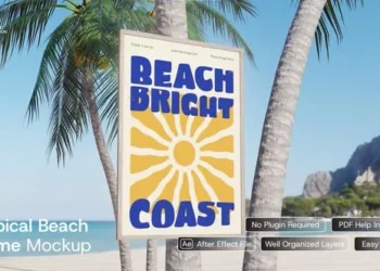 Videohive Tropical Beach Frame Mockup 64725004