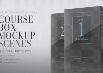 Videohive Two Course Box Mockup Scenes 64235374
