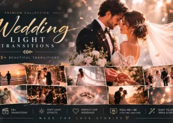 Videohive Wedding Light Transitions 64621222