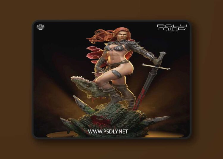 Wicked – Red Sonja Sculpture – 3D Print Model STL 1 Wicked – Red Sonja Sculpture – 3D Print Model STL