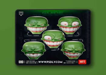 Yosh Studios – Green Face – 3D Print Model STL