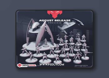 10x Anvilrage Studios – Universe of Star Wars – STL WarGame Pack