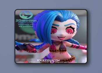 3Dmoonn – Jinx Chibi – 3D Print Model STL