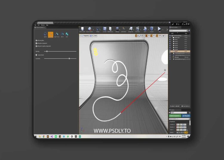 Advance Spline Tool v1.3.1 (5.5) for Unreal Engine 1 Advance Spline Tool v1.3.1 (5.5)