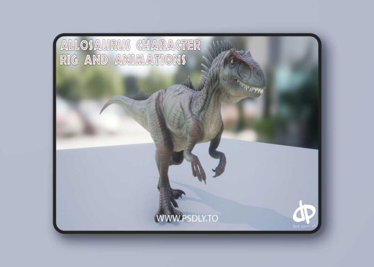 Allosaurus Dinosaur Character Rig and Animations (4.27 and 5.0 - 5.8) 1 Allosaurus Dinosaur Character Rig and Animations (4.27 and 5.0 - 5.8)