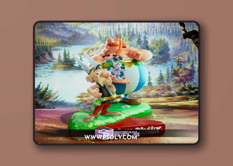 Asterix e Obelix – UelWinner – 3D STL Print Model 1 Asterix e Obelix – UelWinner – 3D STL Print Model