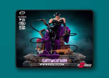 B3DSERK – Catwoman Sculpture – 3D Print Model STL