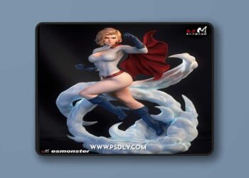 E.S Monster – Power Girl – 3D Print Model STL