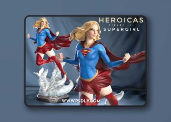 Figure 1 – Supergirl – 3D STL Print Model