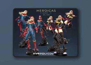 Figure 7 – Ms. Marvel – 3D STL Print Model