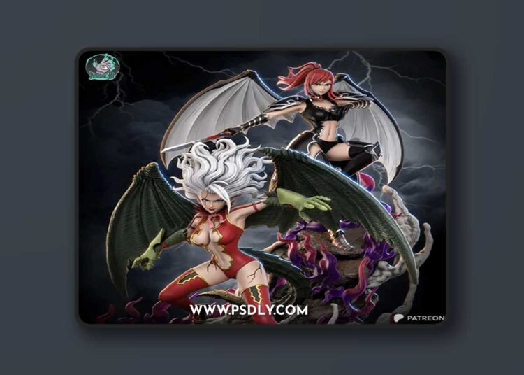 Kaidan 3D – Erza x Mirajane Fairy Tail – 3D Print Model STL 1 Kaidan 3D – Erza x Mirajane Fairy Tail – 3D Print Model STL