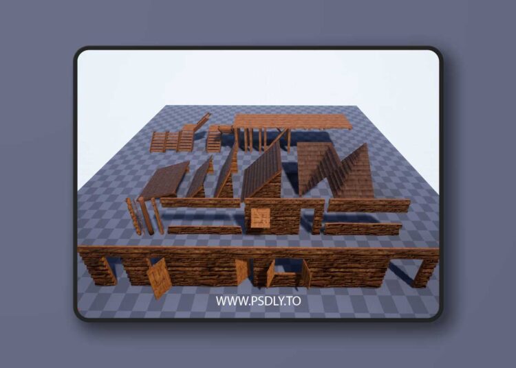 Modular Wood Cabin (4.27 and 5.0 – 5.8) for Unreal Engine 1 Modular Wood Cabin (4.27 and 5.0 – 5.8)