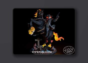 Nacho CG – Fan Art – Ghost Rider Statue – 3D Print Model STL