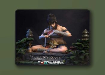 Nerikson – Jingwei the Monk Pose 02 – 3D Print Model STL